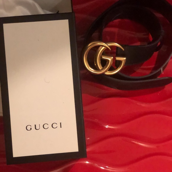 Authentic GG leather brass belt - Picture 3 of 4